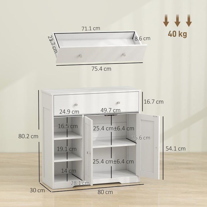 Bathroom Floor Cabinet, Freestanding Bathroom Cabinet with Drawer, Doo
