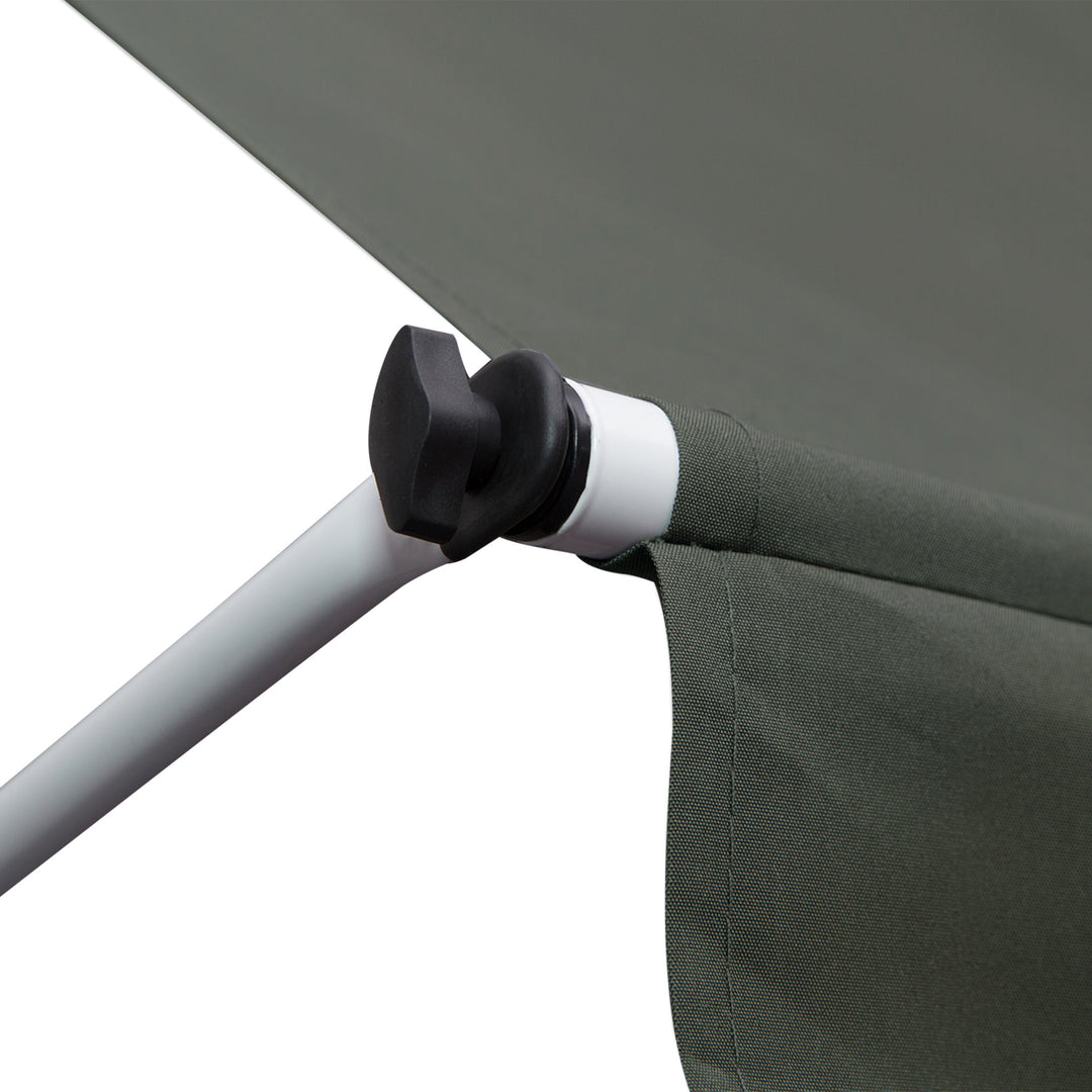 3x1.5m Adjustable Outdoor Aluminium Frame Awning Grey