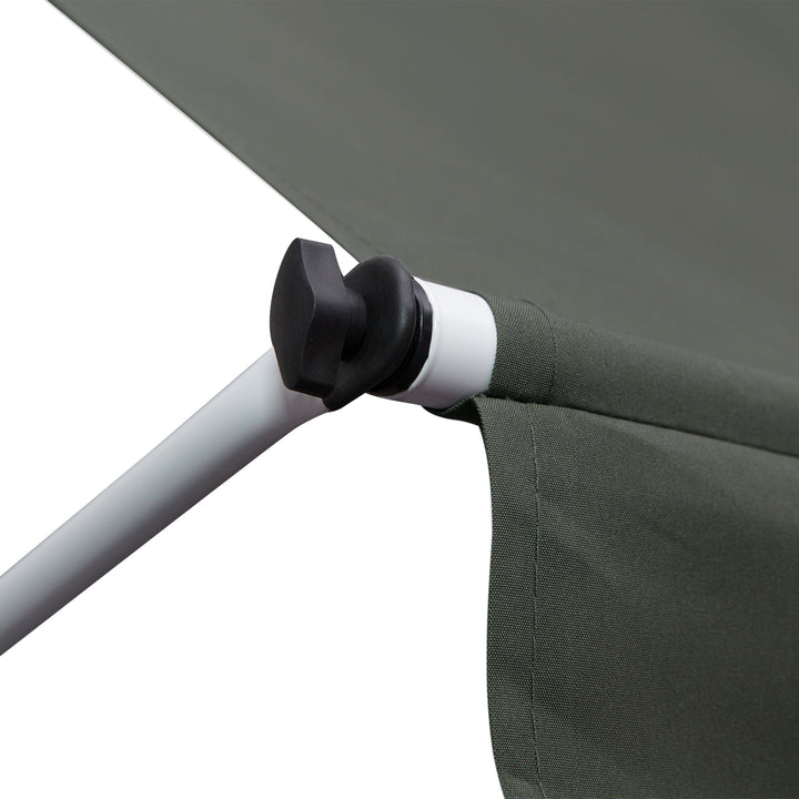 3x1.5m Adjustable Outdoor Aluminium Frame Awning Grey