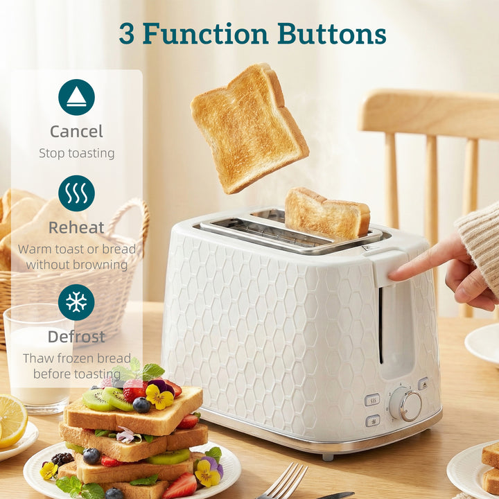 Kettle and Toaster Set, 1.7L 3000W Rapid Kettle with Limescale Filter, 2 Slice Toaster with 7 Browning Controls