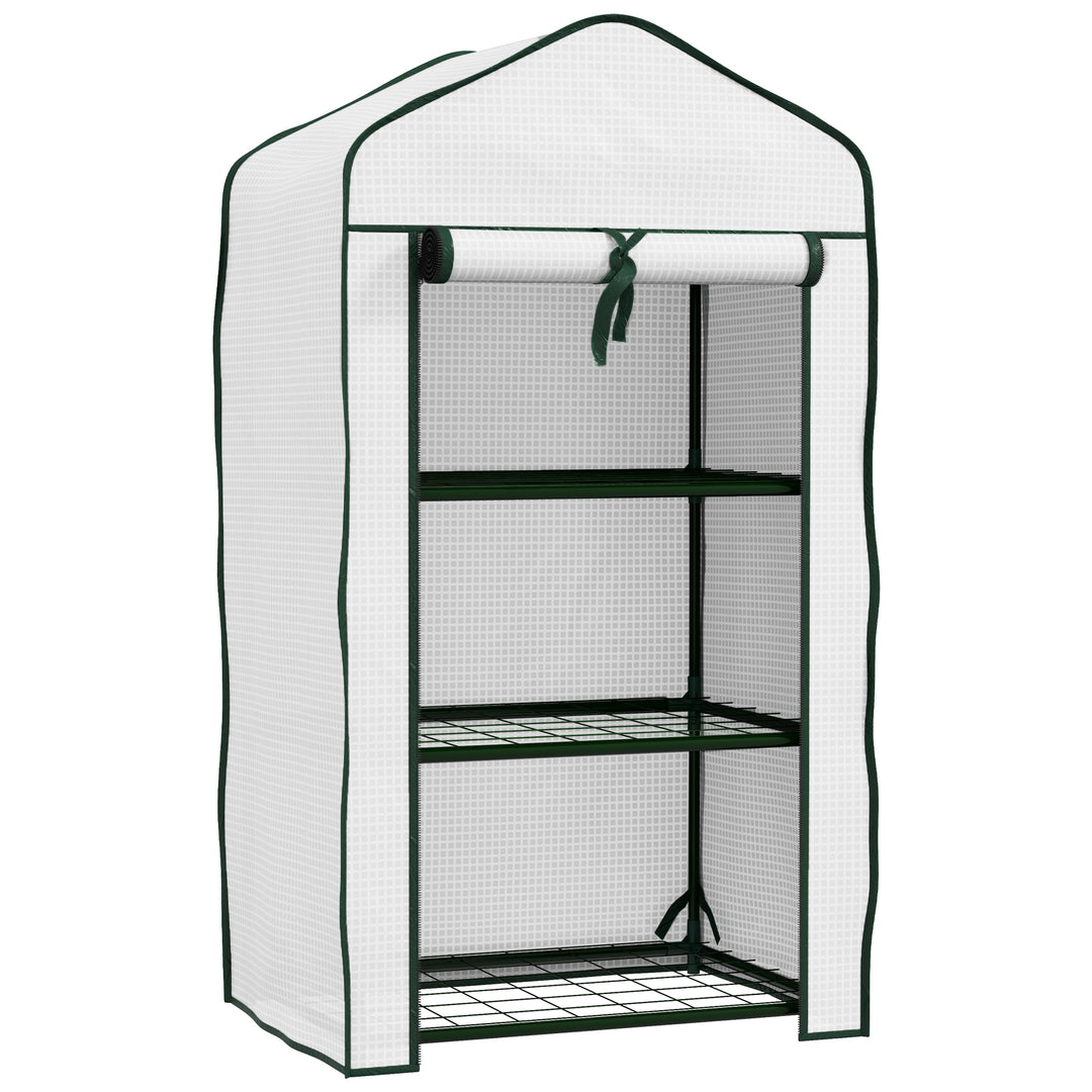 Three-Tier Mini Greenhouse - White