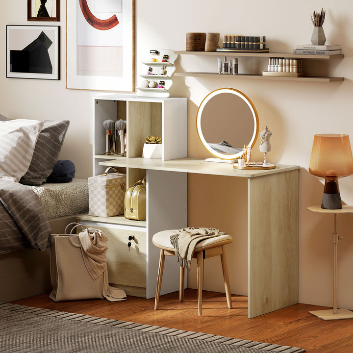 Computer Desk, Office Desk with Bookshelf, File Drawer and Legal Hangi
