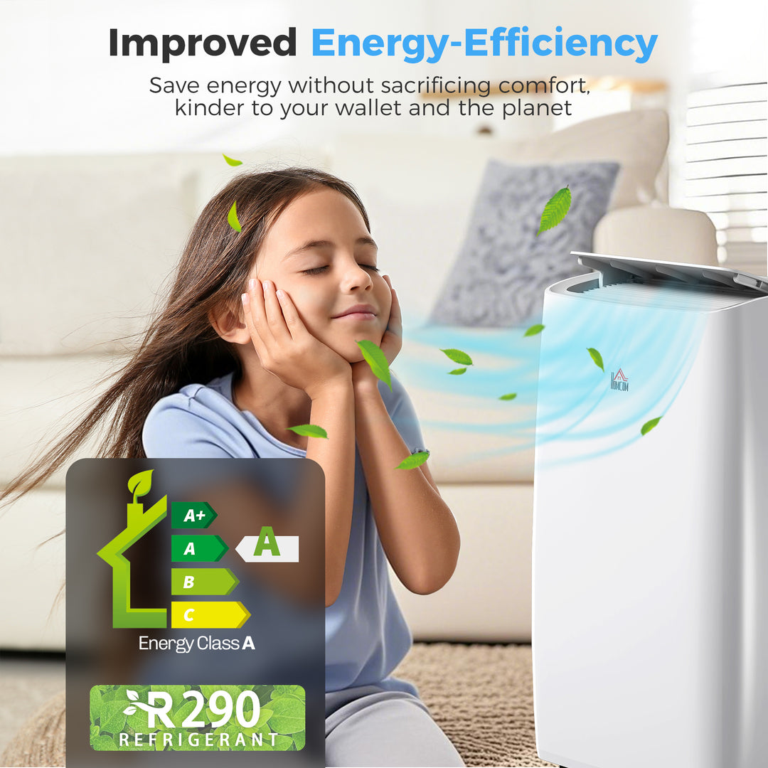 Portable Air Conditioner 12000 BTU, 4-in-1 Air Conditioning Unit, Dehumidifier, Cooling, Fan, Sleep Mode with 3 Speeds, Remote Control, LED Display, 24H Timer, Window Kit, Children Lock, 35m²