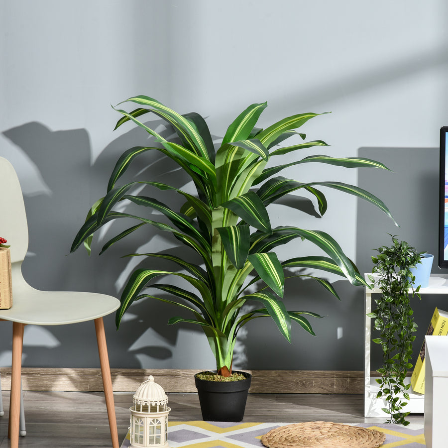 Artificial Plant in Pot, Fake Plant for Home Indoor Decor, 110cm, Green