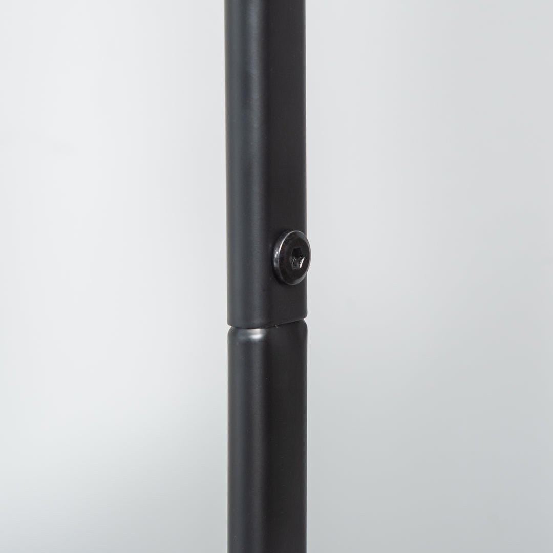 MCL Metal Clothes Rack with Shoe Storage, Clothing Rail on Wheels, Freestanding Hall Tree, Coat Stand with 2 Storage Shelf, Black