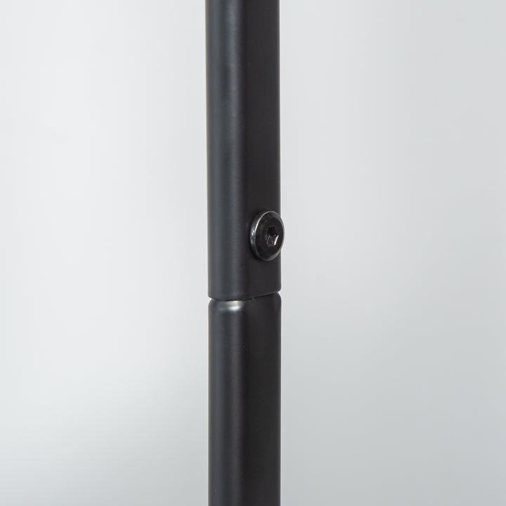 MCL Metal Clothes Rack with Shoe Storage, Clothing Rail on Wheels, Freestanding Hall Tree, Coat Stand with 2 Storage Shelf, Black