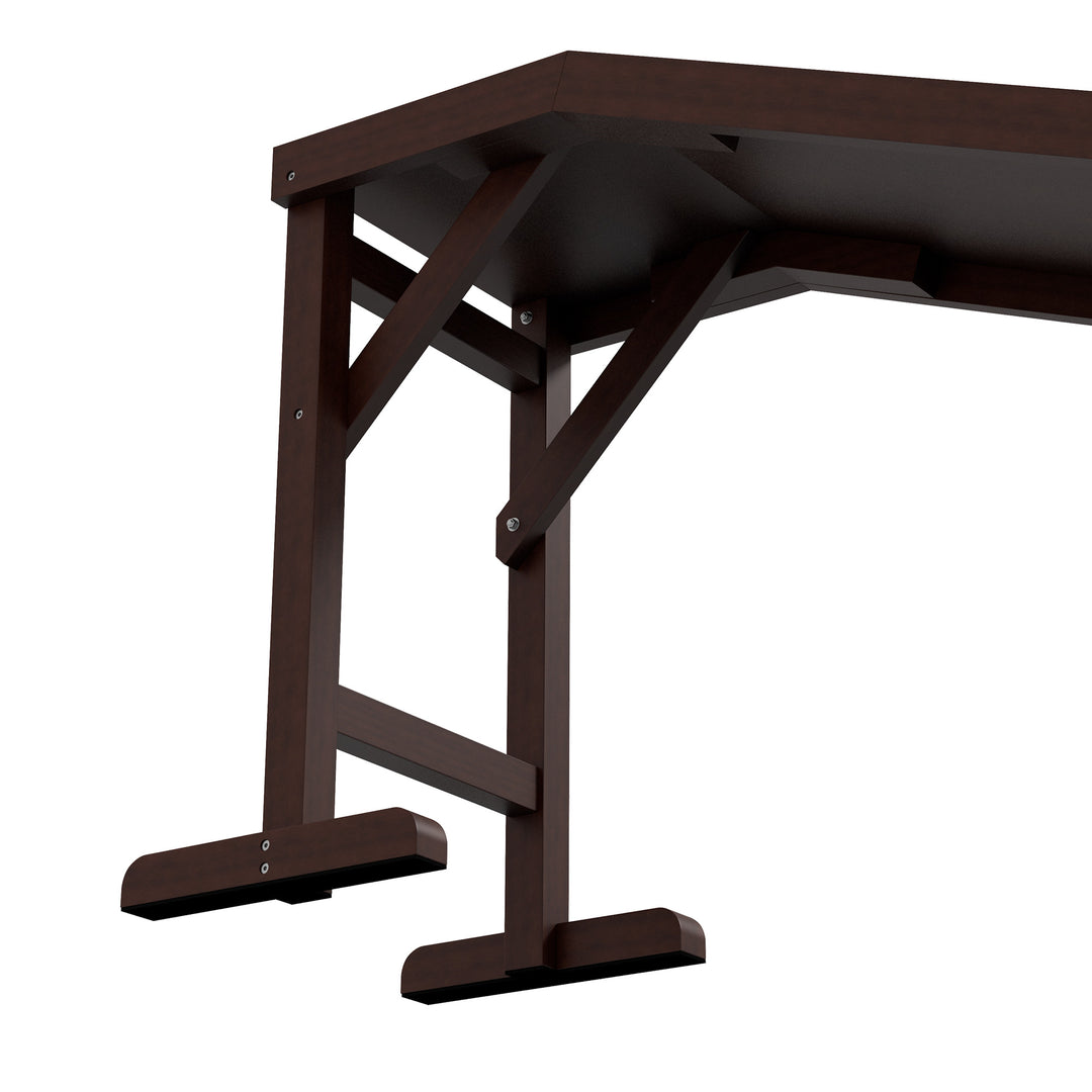 MCL Pet Ramp for Dogs with Non-Slip Carpet and Top Platform - Brown & Grey