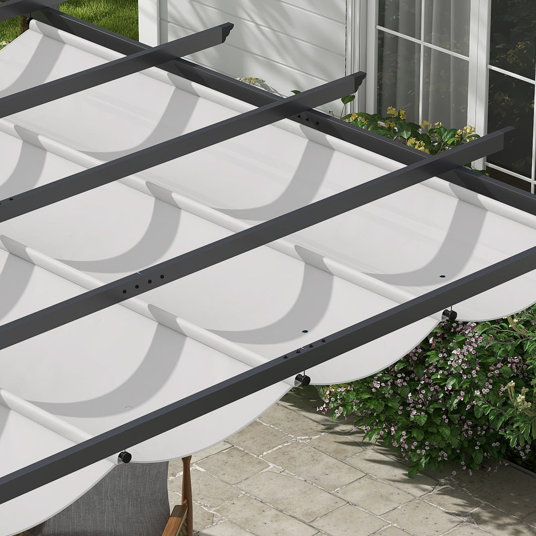 3 x 3(m) Aluminium Pergola Canopy Gazebo Awning Outdoor Garden Sun Shade Shelter Marquee Party BBQ, Light Grey