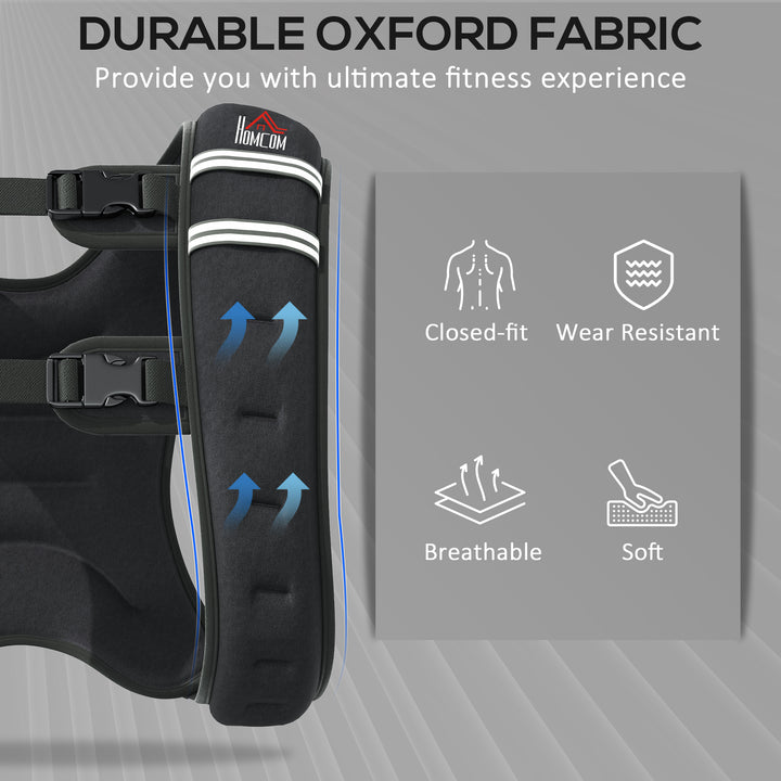 8KG Weighted Vest, Running Weight Vest with Adjustable Strap, Convenient Pocket and Reflective Strips for Men and Women