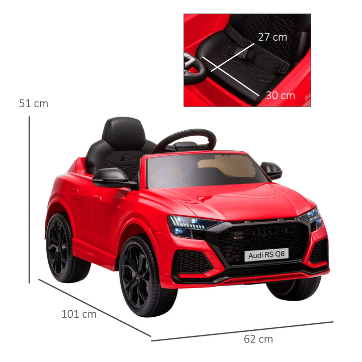 HOMCOM Audi RS Q8 6V Kids Electric Ride On Car, Kids Electric Toy with Parental Remote Control Music Lights USB MP3, Red | Aosom UK