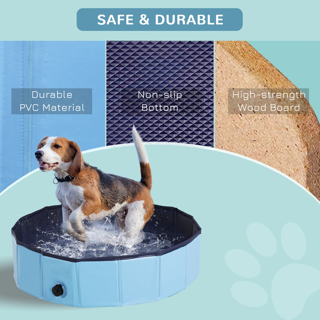 PawHut Pet Swimming Pool, Foldable, 80 cm Diameter