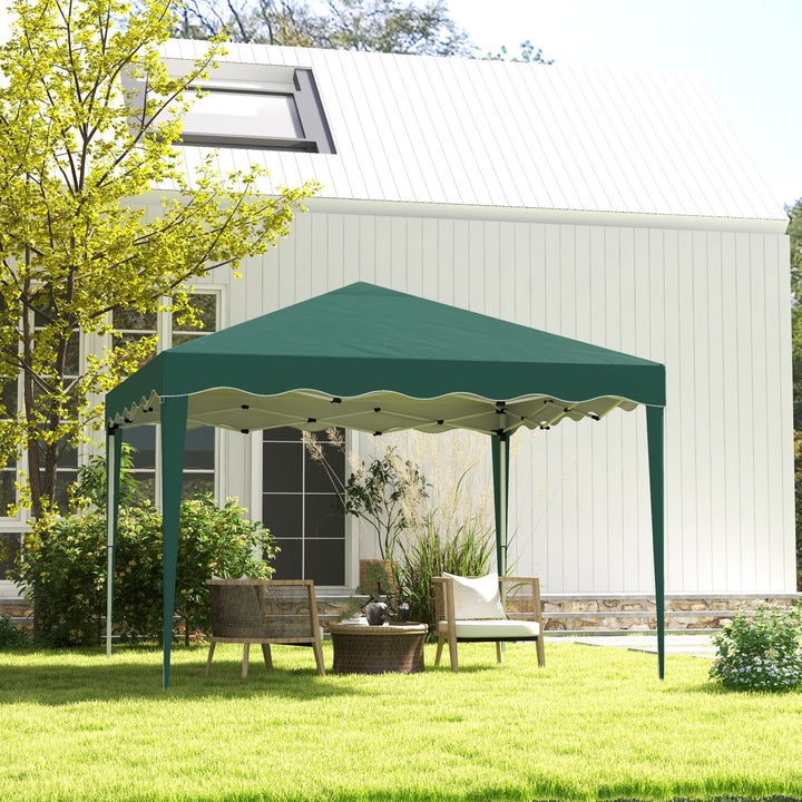 3 x 3cm Adjustable Height Pop-Up Gazebo, with Bag - Green