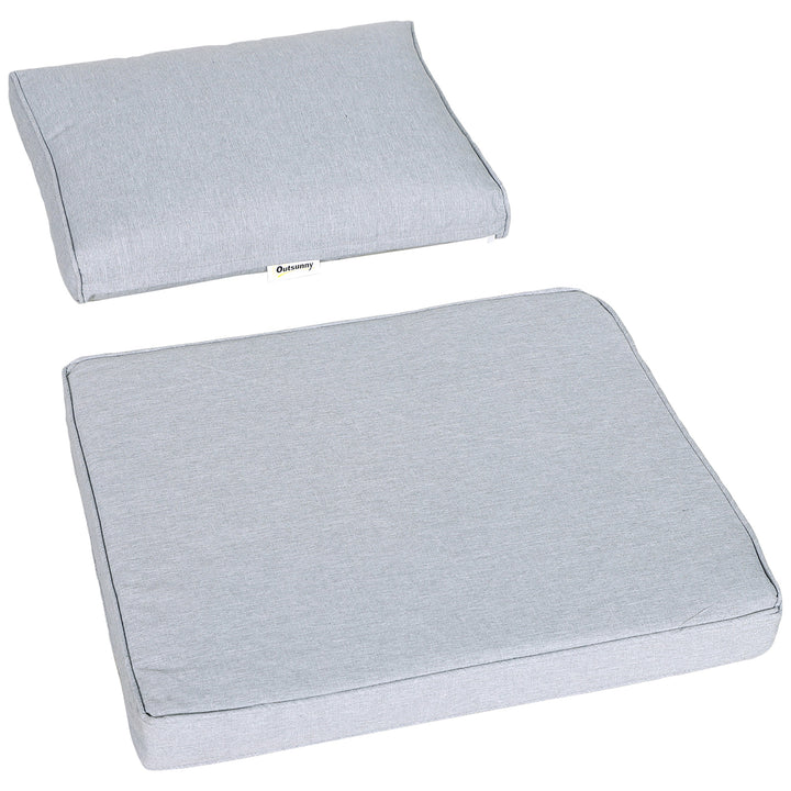 MCL 4pcs Garden Sofa Set 2 Single Armchair, 1 Bench & 1 Coffee Table Set Aluminum Frame Patio Furniture with Cushions, Black