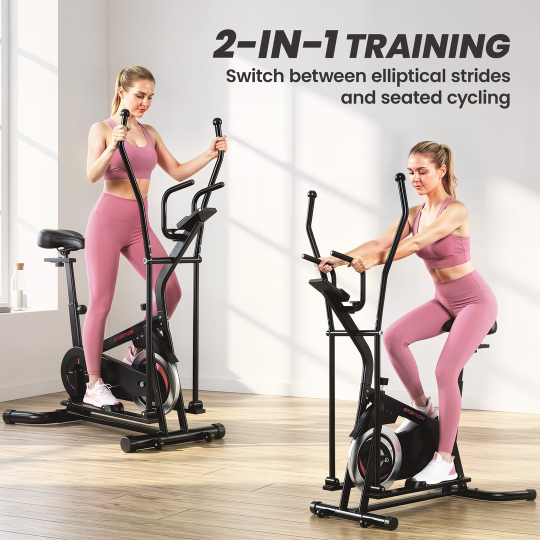 2 in 1 Elliptical Cross Trainer for Home with Adjustable Resistance &amp; - view 4
