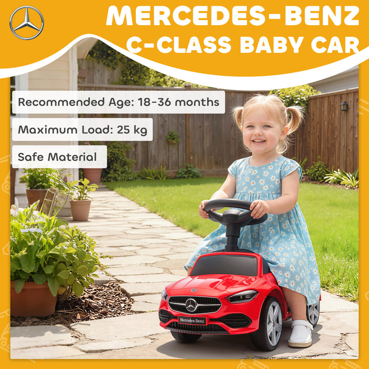 Official Mercedes-Benz Ride On Car, Foot to Floor Sliding Walker with 