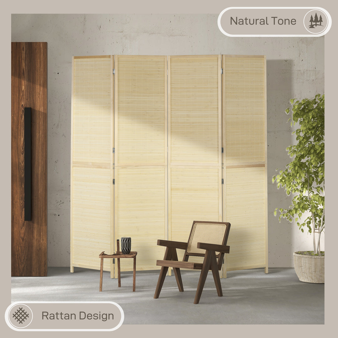 Room Divider, Freestanding Privacy Screen, 4 Panel Folding, 180 x 180c