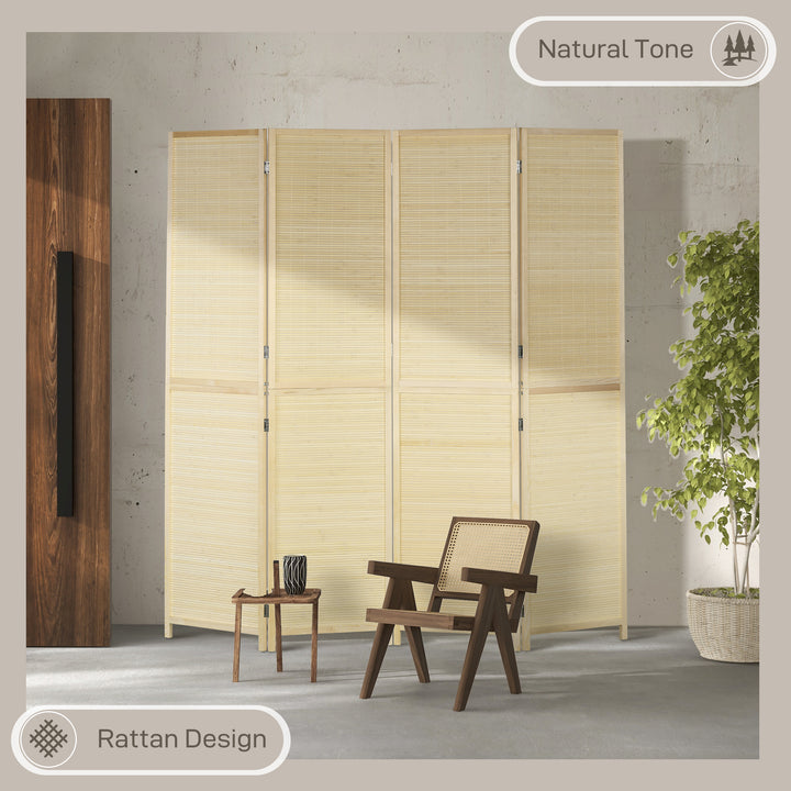 Room Divider, Freestanding Privacy Screen, 4 Panel Folding, 180 x 180c