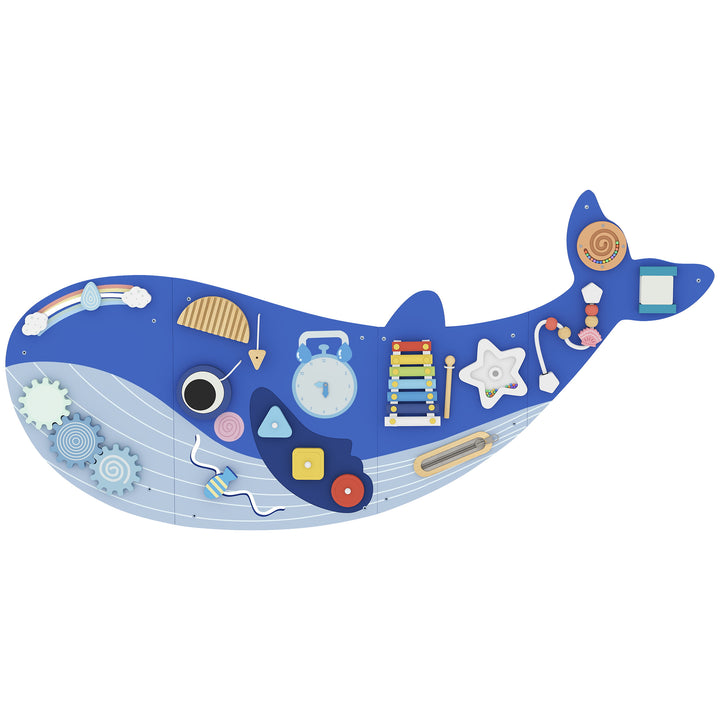 Whale Activity Wall Busy Board, 13 in 1 Montessori Inspired Sensory Wa