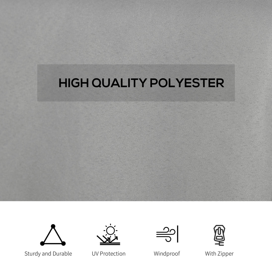 4 Pack Replacement Gazebo Curtains Privacy Panel for Most 3 x 4m Gazebo Canopy Pavillion Outdoor Shelter Sidewalls Accessories Light Grey