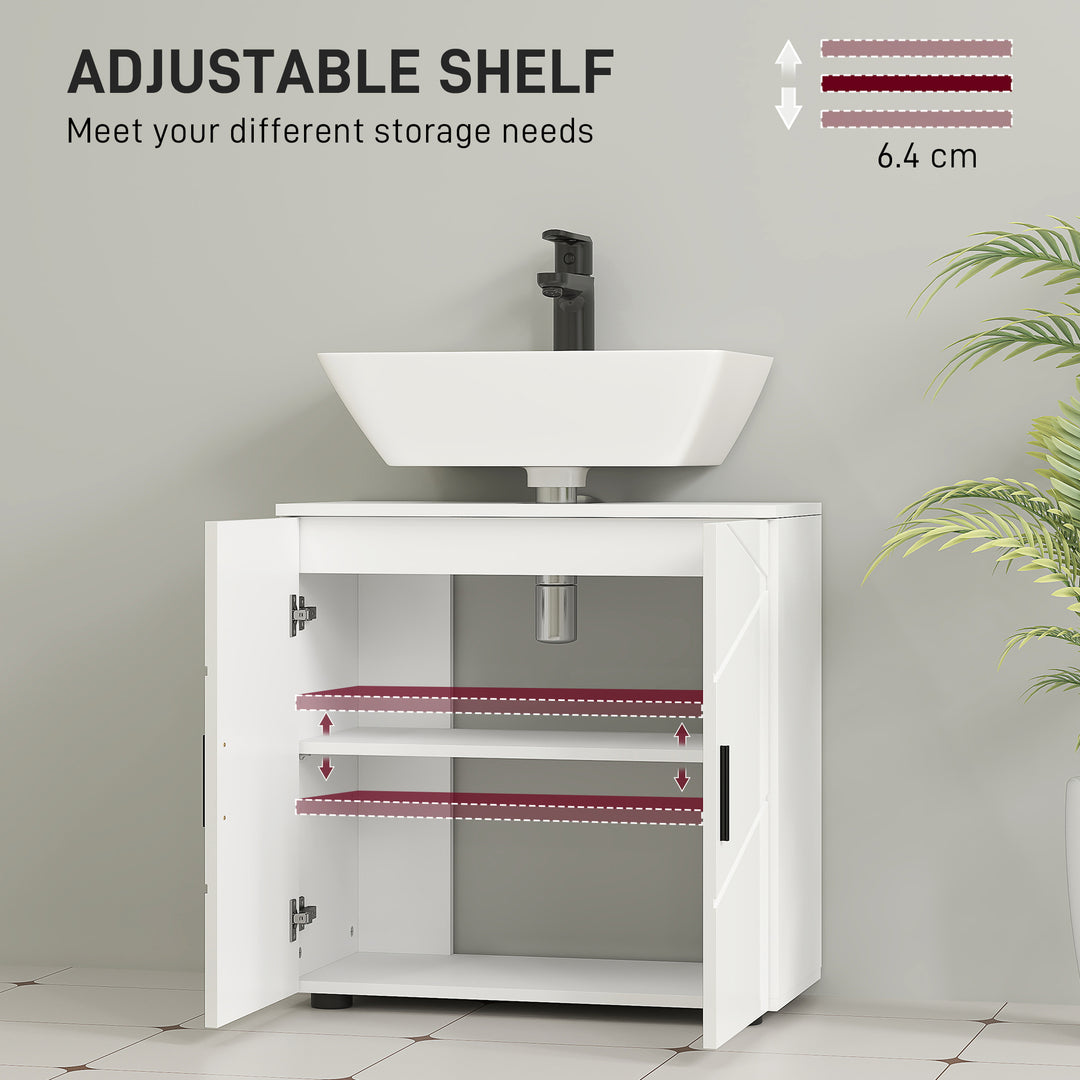 Under Sink Cabinet with Shelf - White