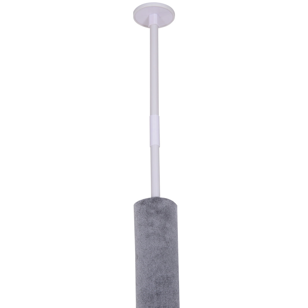 Floor to Ceiling Cat Tree for Indoor Cats 5-Tier Kitty Tower Climbing Activity Center Scratching Post Adjustable Height 230-260 cm Grey