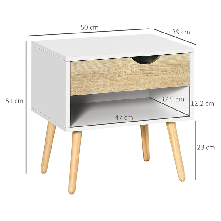 MCL Set of 2 Bedside Table with Drawer and Shelf