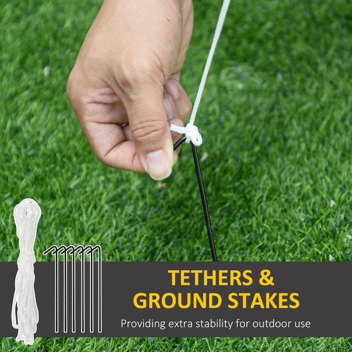 MCL 8ft Inflatable Christmas Penguin Holding Candy Cane Blow Up Outdoor Decoration with LED Lights for Holiday