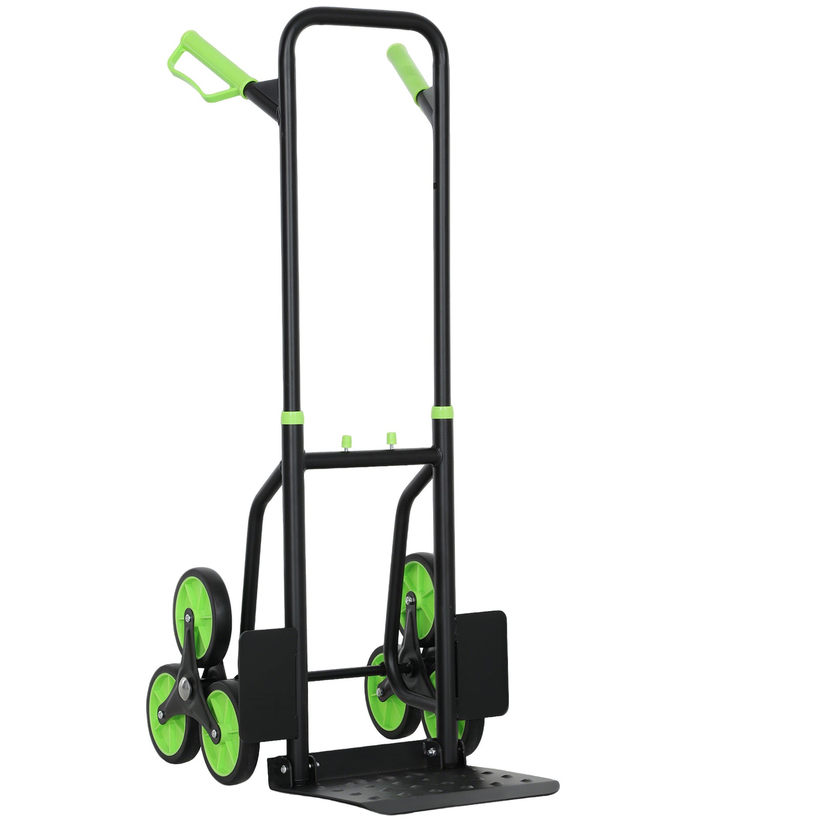 Six-Wheel Folding Sack Barrow Trolley - Black/Green