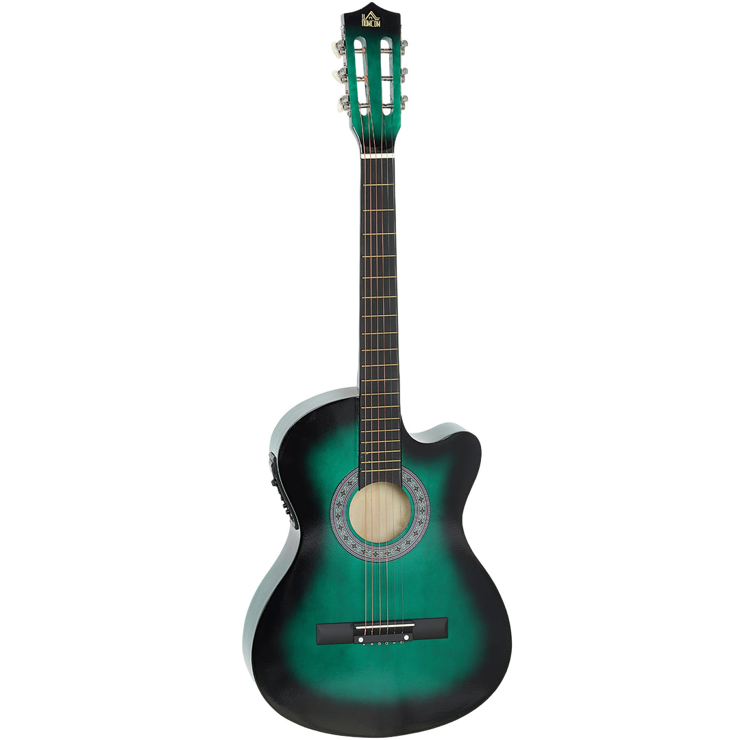 38 Inch Acoustic Electric Guitar, Beginner Junior Adult Guitar Gloss F