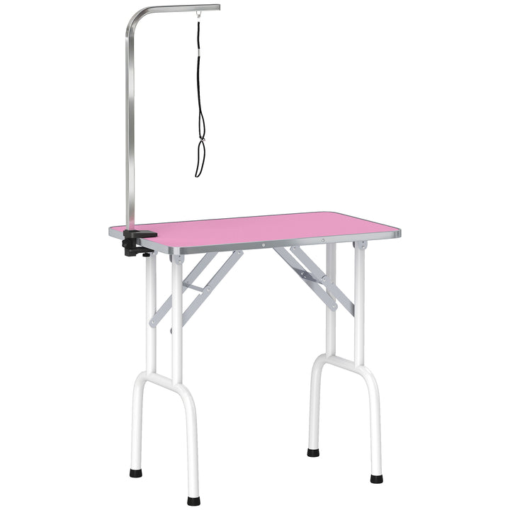 32" Foldable Dog Grooming Table Pet Drying Beauty Table Adjustable Fix
