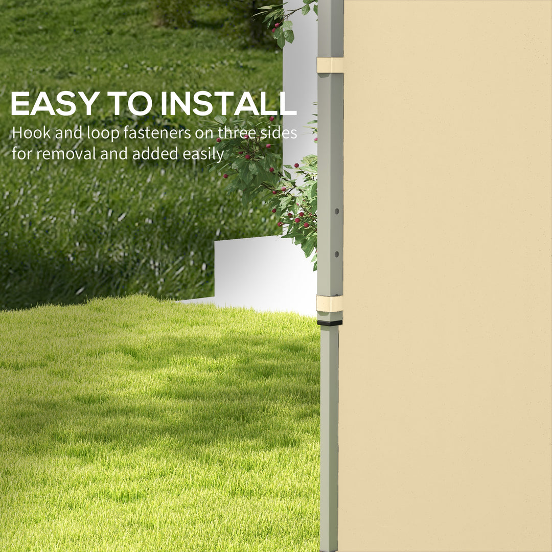 Set of Two 3 x 3(m) Replacement Zipped Gazebo Walls - Beige