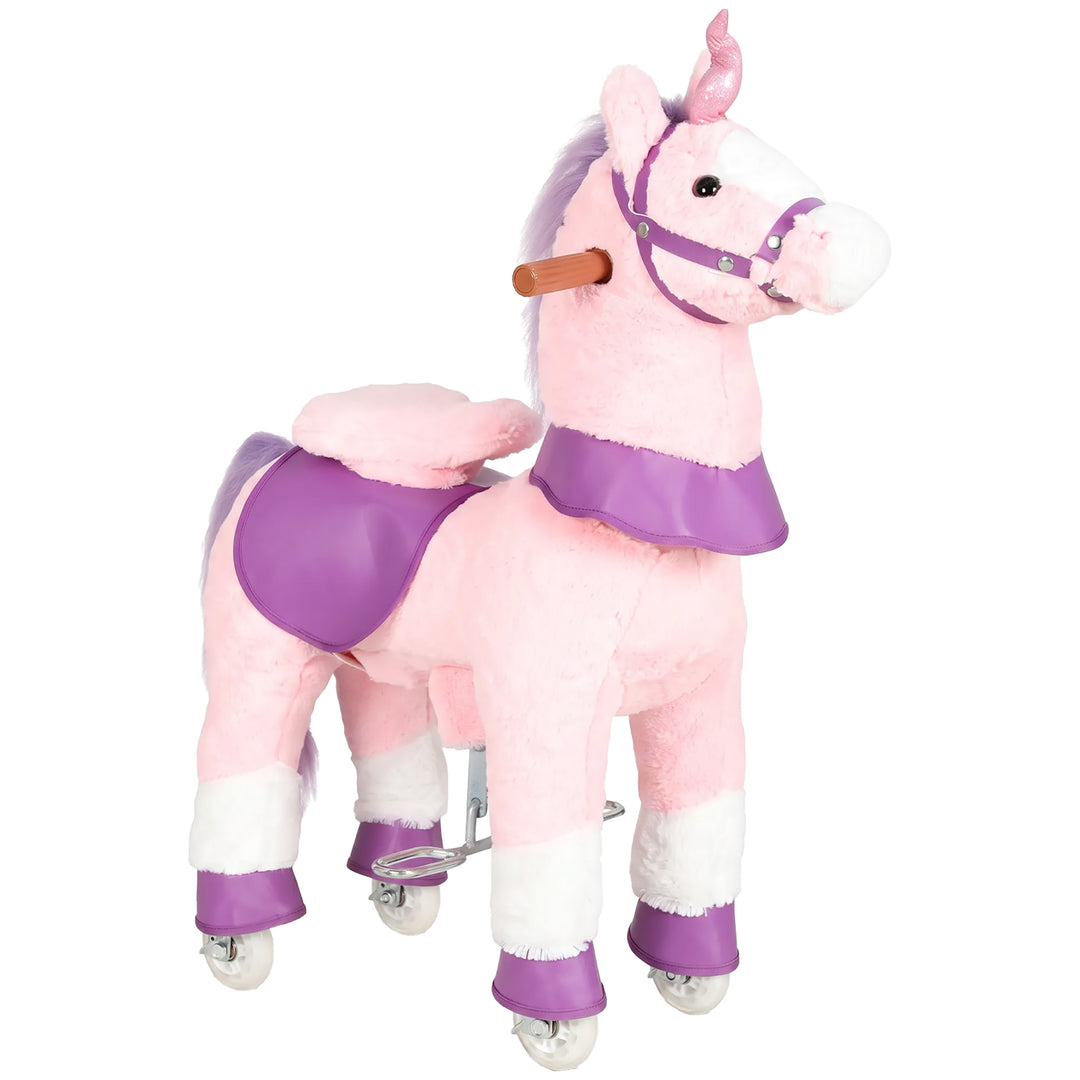 Ride on Horse Pedal Ride On Walking Horse Toy Rotatable Head Neighing