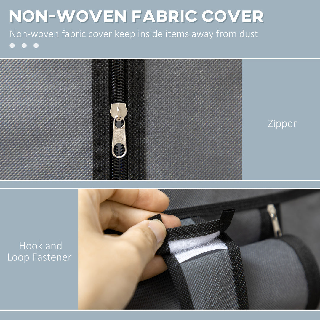 MCL Rail and Six Shelf Fabric Wardrobe - Dark Grey