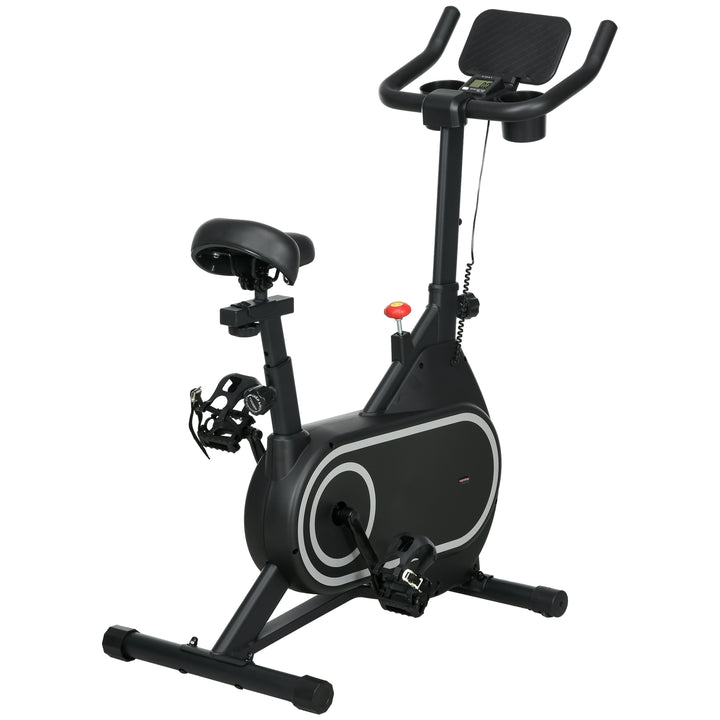 SPORTNOW Magnetic Indoor Cycling Bike, Exercise Bike with Silent Flywheel, LCD Display, Tablet Holder, Comfortable Seat