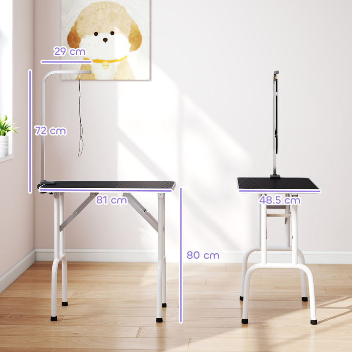 32" Foldable Dog Grooming Table Pet Drying Beauty Table Adjustable Fix