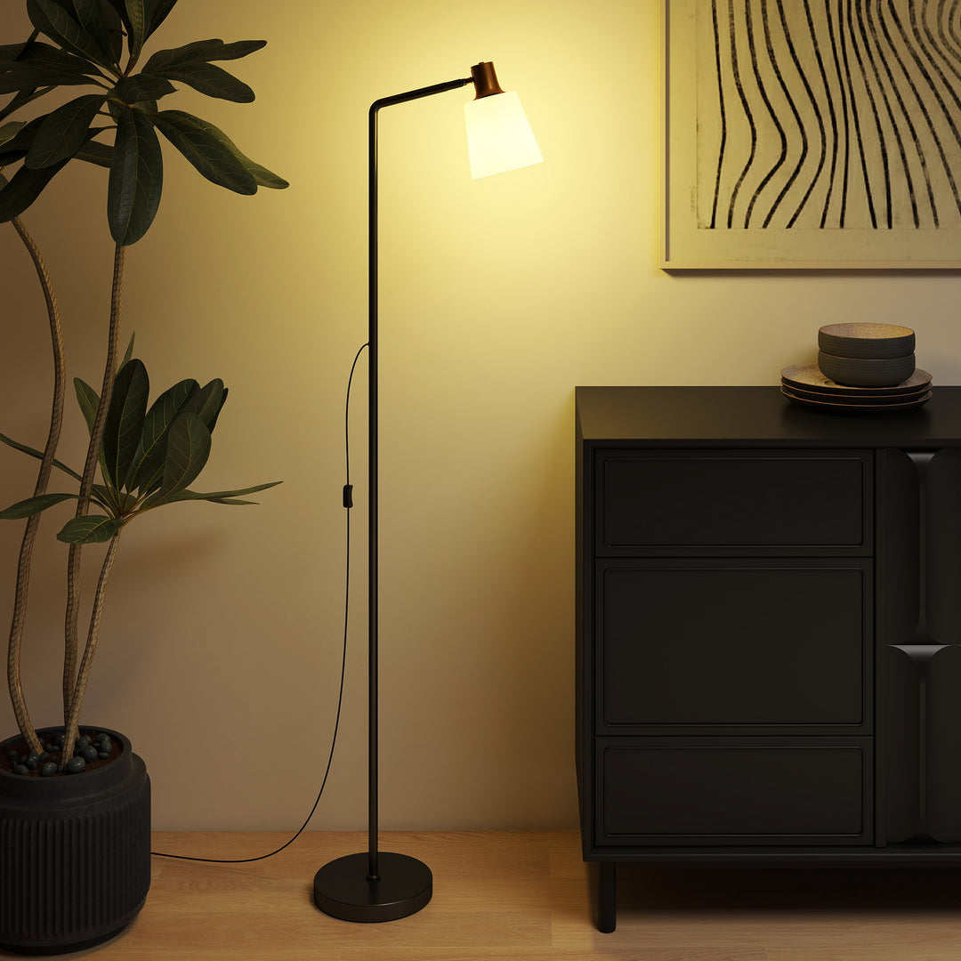 Floor Lamp with 350° Rotatable Head, Modern Standing Lamp with 3000K/4000K/6500K Colour Temperatures for Living Room Bedroom Office