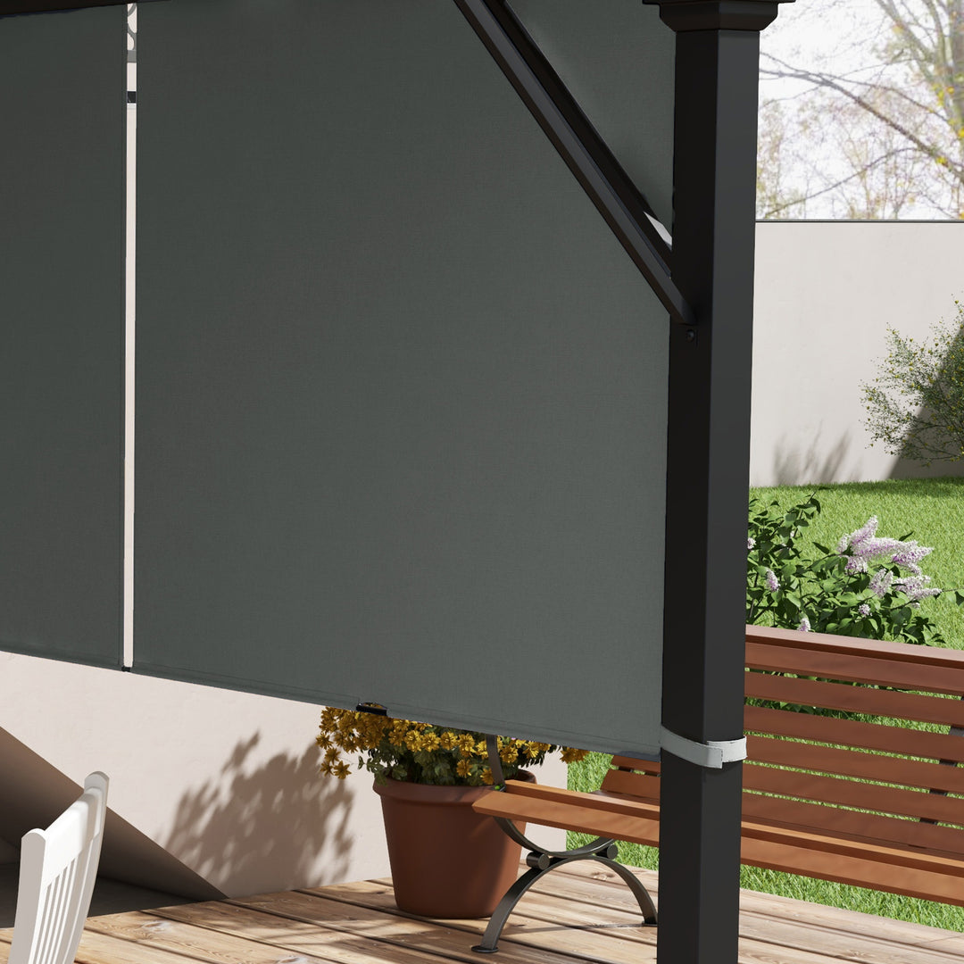 2 Pcs UV Protection Pergola Replacement Canopy, Pergola Shade Cover, Easy to Install, for 3 x 3(m) Pergola, Dark Grey