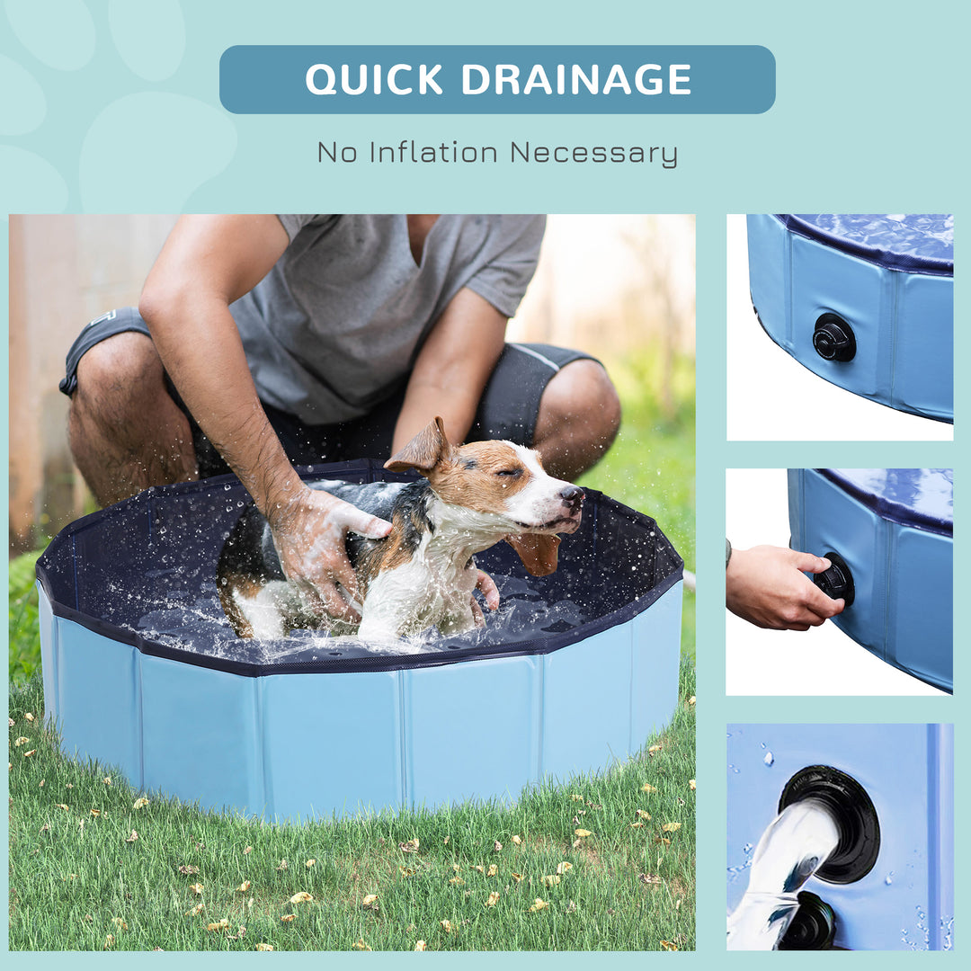 PawHut Pet Swimming Pool, Foldable, 80 cm Diameter