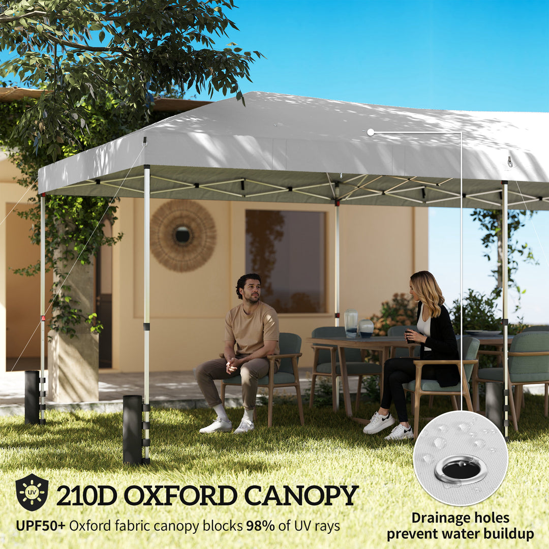 3 x 6 m Pop Up Canopy with UV50+ Protection Garden Gazebo with 6 Sidew