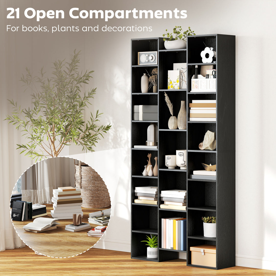 MCL 21-Compartment Bookshelf - Black