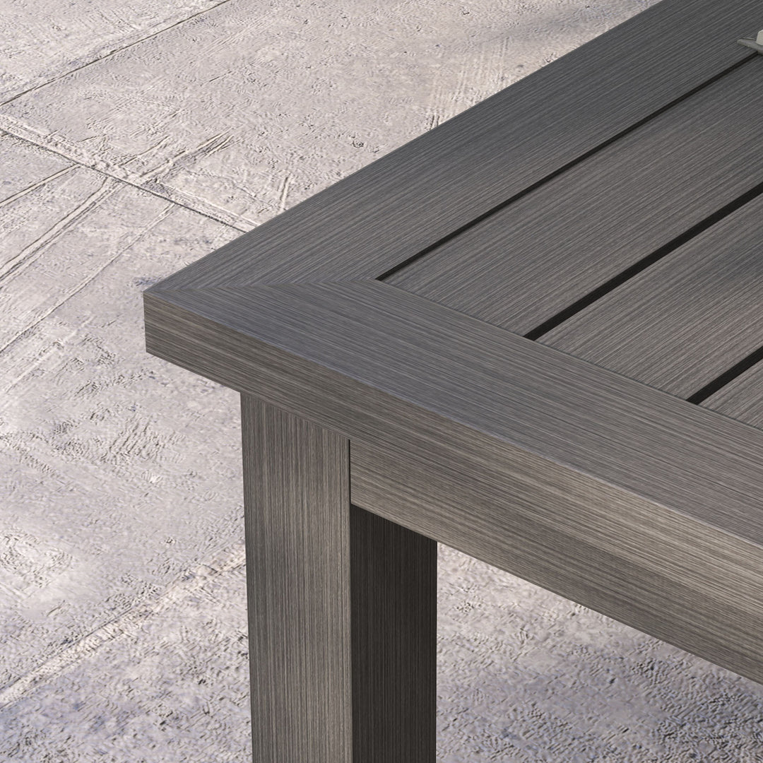 Outsunny 100cm x 60cm Aluminium Outdoor Coffee Table - Brown