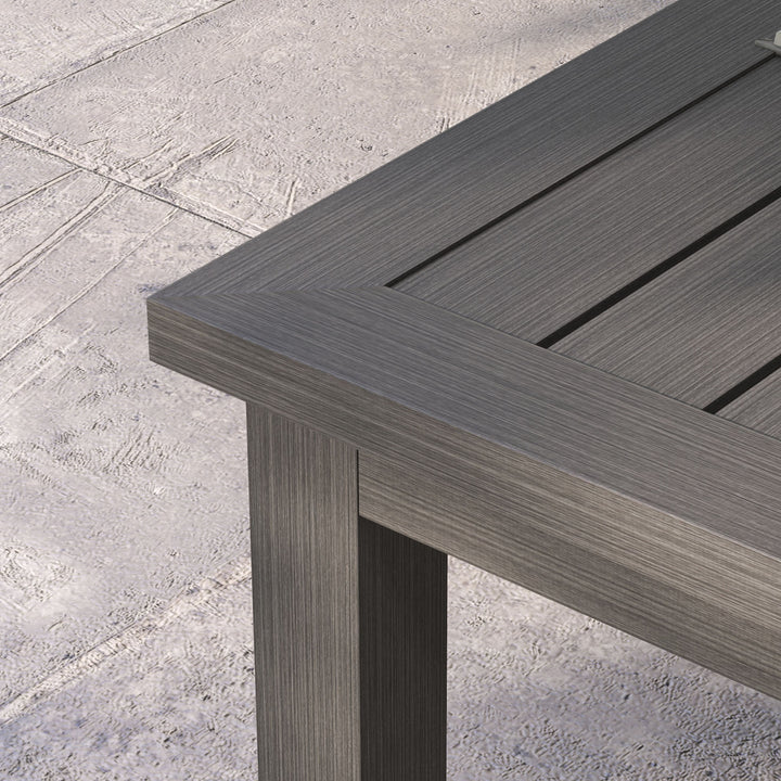 Outsunny 100cm x 60cm Aluminium Outdoor Coffee Table - Brown