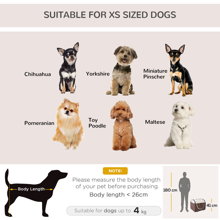Folding Fabric Soft Pet Crate, 46Lx36Wx41H cm - Brown