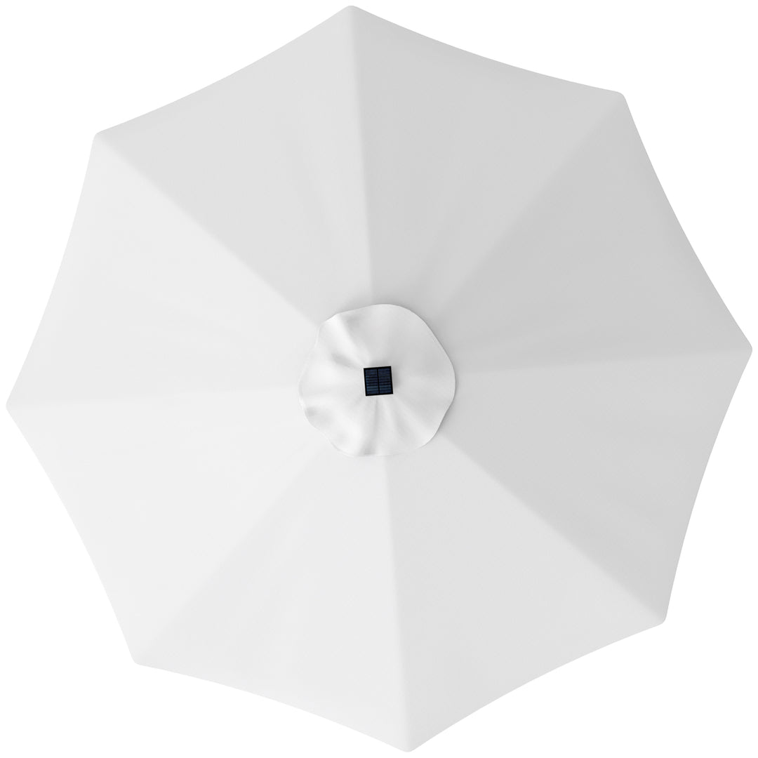 3 m Replacement Parasol Canopy with Top Vent, UPF 50+ Garden Parasol Replacement Canopy, 8 Rib Parasol Cover Replacement Fits Various Frames, Cream