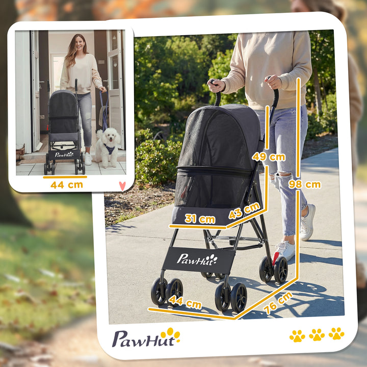 Dog Stroller, Foldable Cat Dog Pram for Miniature Breeds, Pet Stroller