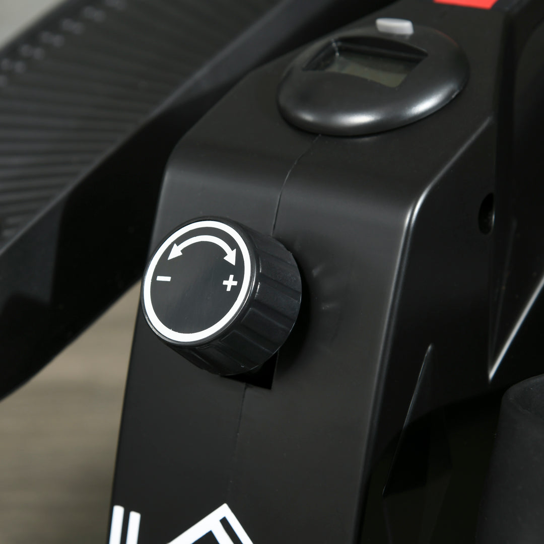 MCL Mini Manual Elliptical Bike, Compact Elliptical Cross Trainer Fitness Workout w/ LCD Monitor, Anti-Slip Pedals, Adjustable Resistance for Home Office