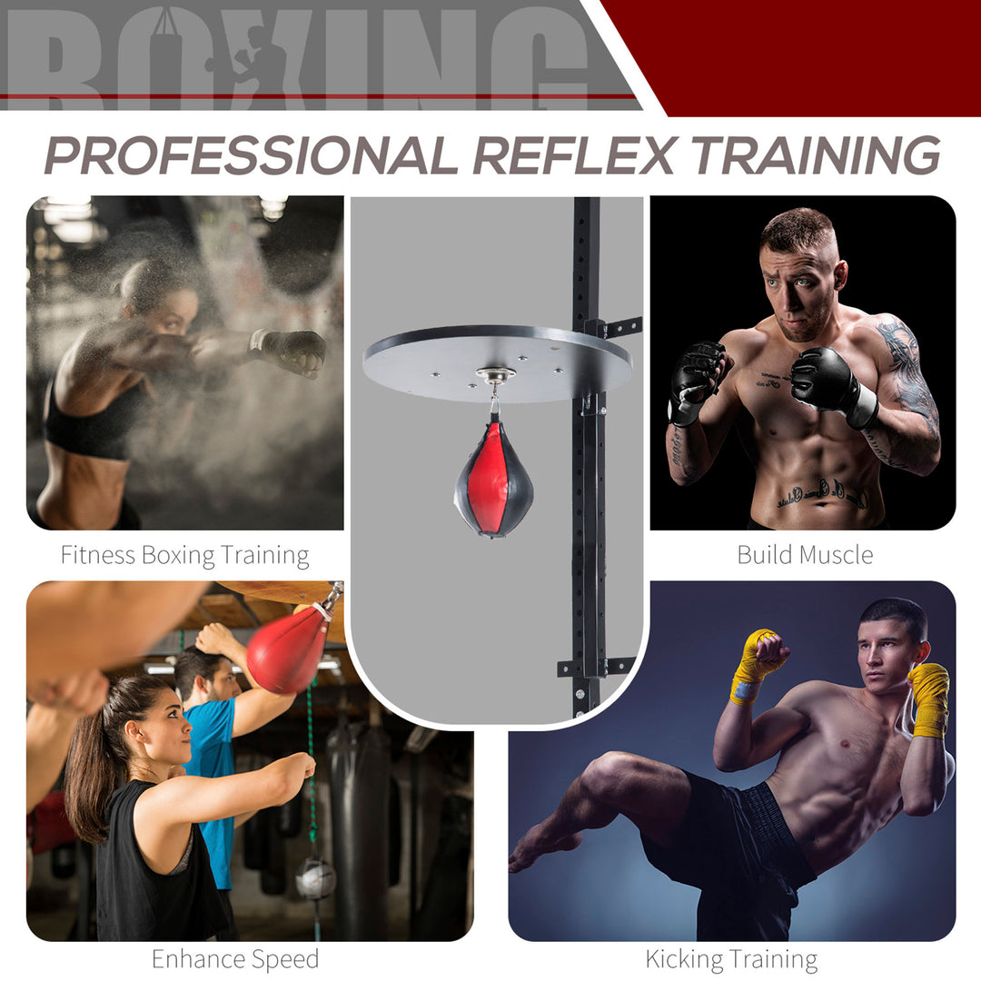 Speedball Platform Punch Bag Frame, Wall Mounted Swivel Bracket MMA Exercise Training Workout w/Ball