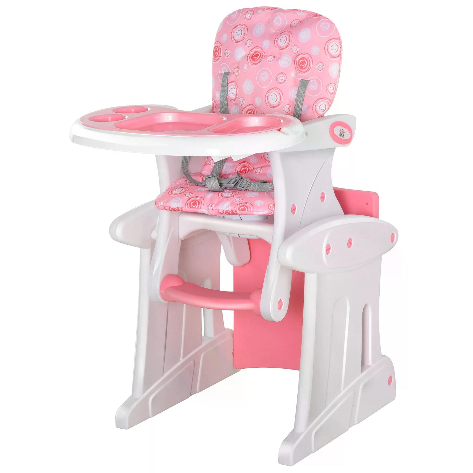 HDPE 3-in-1 Baby Booster High Chair Pink