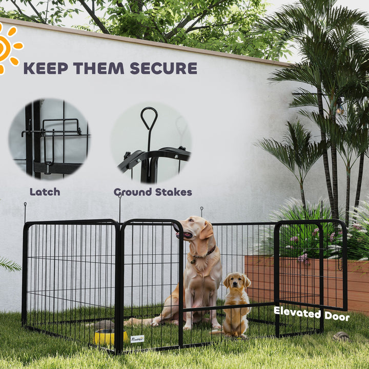 MCL Steel Dog Whelping Box with Washable Whelping Pad, Wind-Resistant Cloth, for Small, Medium Dogs, 122 x 122 x 60cm