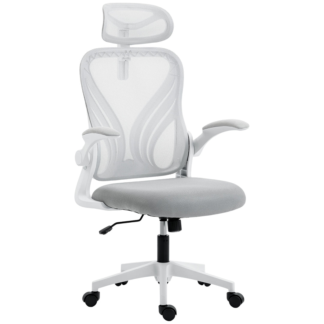 Ergonomic Office Chair with Foldable Backrest, 2D Headrest